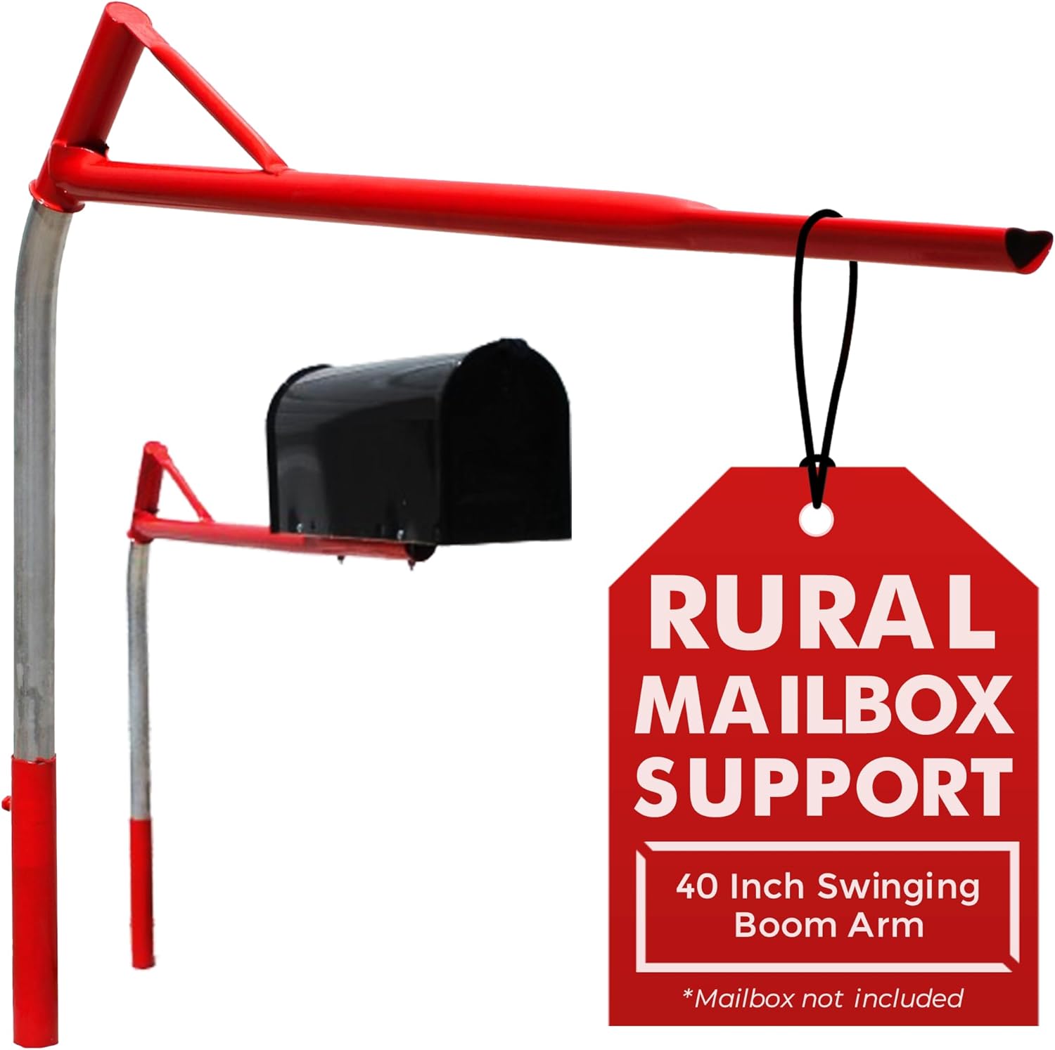 SwingClear, Mailbox Support Post with Swinging Boom Arm, No