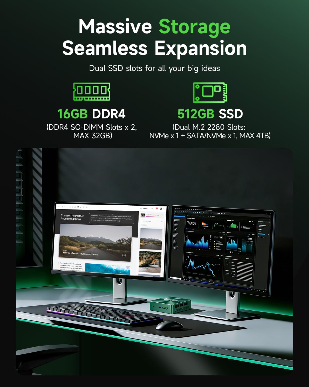 BMAX Win11 Pro Mini PC Intel Core i5-8257U (maks. 3,9 GHz, 4C/8T, najlepszy 3500 U/N97), 16 GB DDR4 512 GB M.2 SSD, mini komputer stacjonarny, 4K przy 60 Hz DP HDMI Dual Display WiFi 6/BT5.2, USBx4