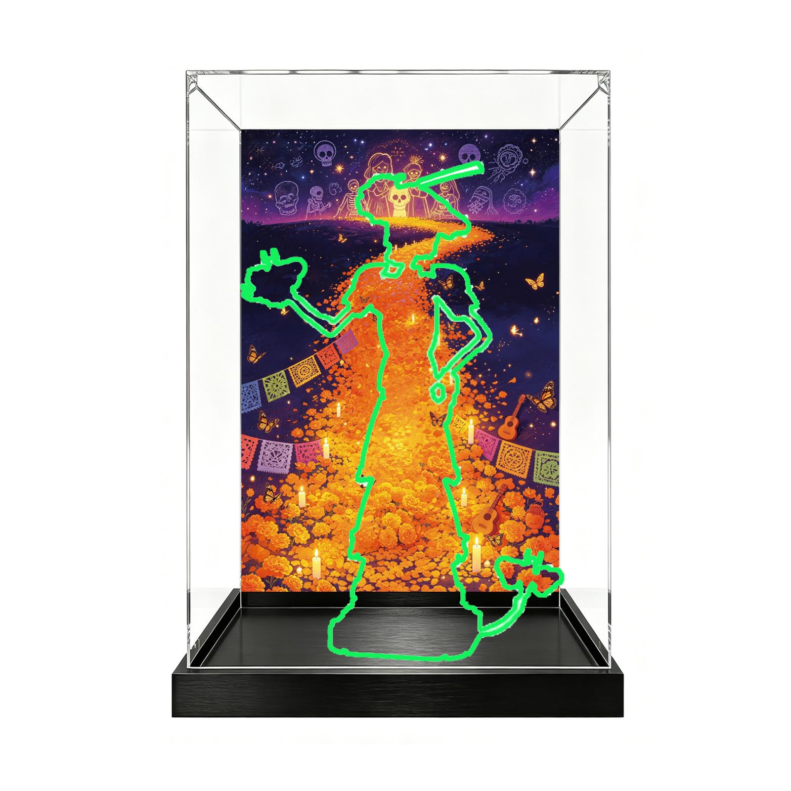 Clear Acrylic Display Case for Lego 21372 Undead Skeleton (Background B)