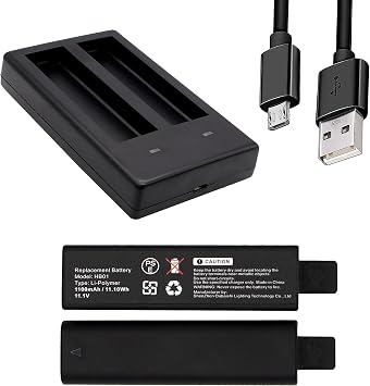 Upgrade Handheld Gimbal Camera Battery and Charger Set for DJI Osmo Osmo Mobile Osmo+ Plus Osmo pro Osmo RAW HB01-522365 HB02-5424652 Batteries and 1 Charge