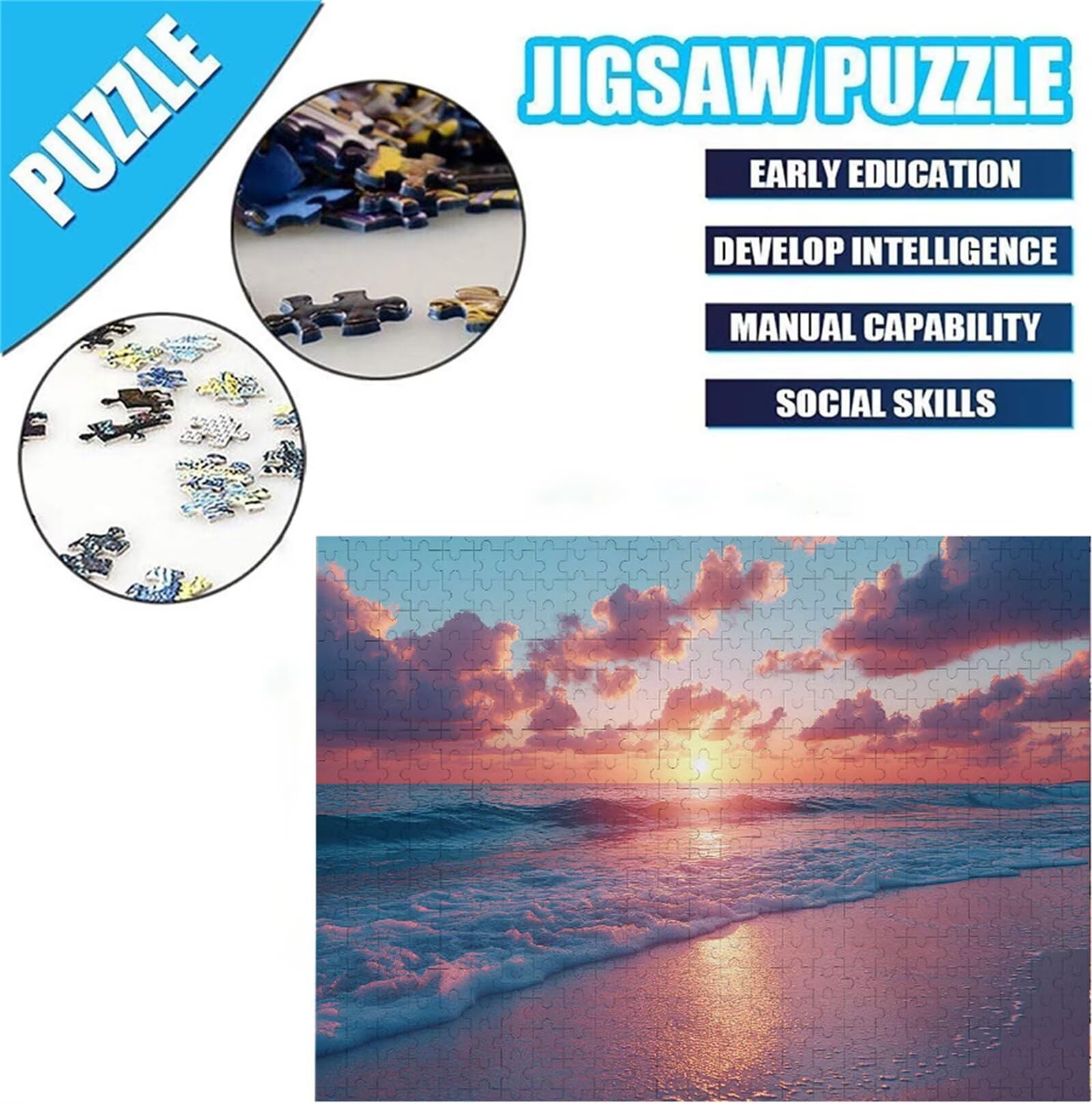 Puzzle 6000 Pezzi paesaggio Puzzle Adulti Difficili Impossibili Legno Arte Jigsaw Sviluppa La Coordinazione Occhio-Mano Con Poster Incluso, Compact Box Idea Regalo Uomo e Donna 105.5X179.5cm Y-89