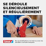 tesapack 64014 Low-Noise Parcel Tape, Pack of 6, for Packing Parcels and Shipping Boxes, Transparent, 6 Rolls, Each Roll 66 m - 6