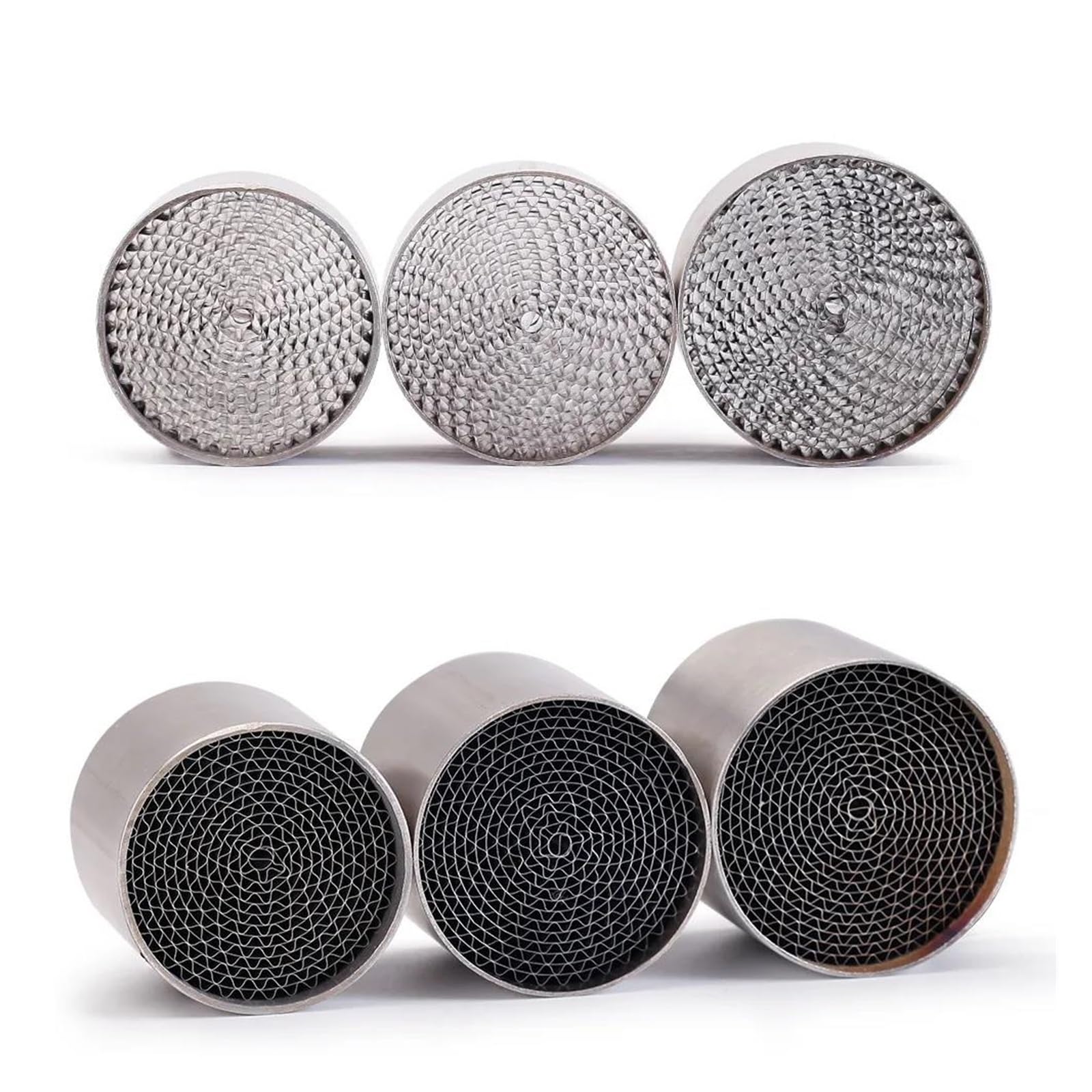 Silenziatore Marmitta 45mm 48mm 50mm 53mm Catalizzatore di Scarico Universale per Moto Db Killer Riduce Il Rumore Coppia Elevata A Bassa velocità Purificazione del Gas Scarico Silenziatore (Misurare