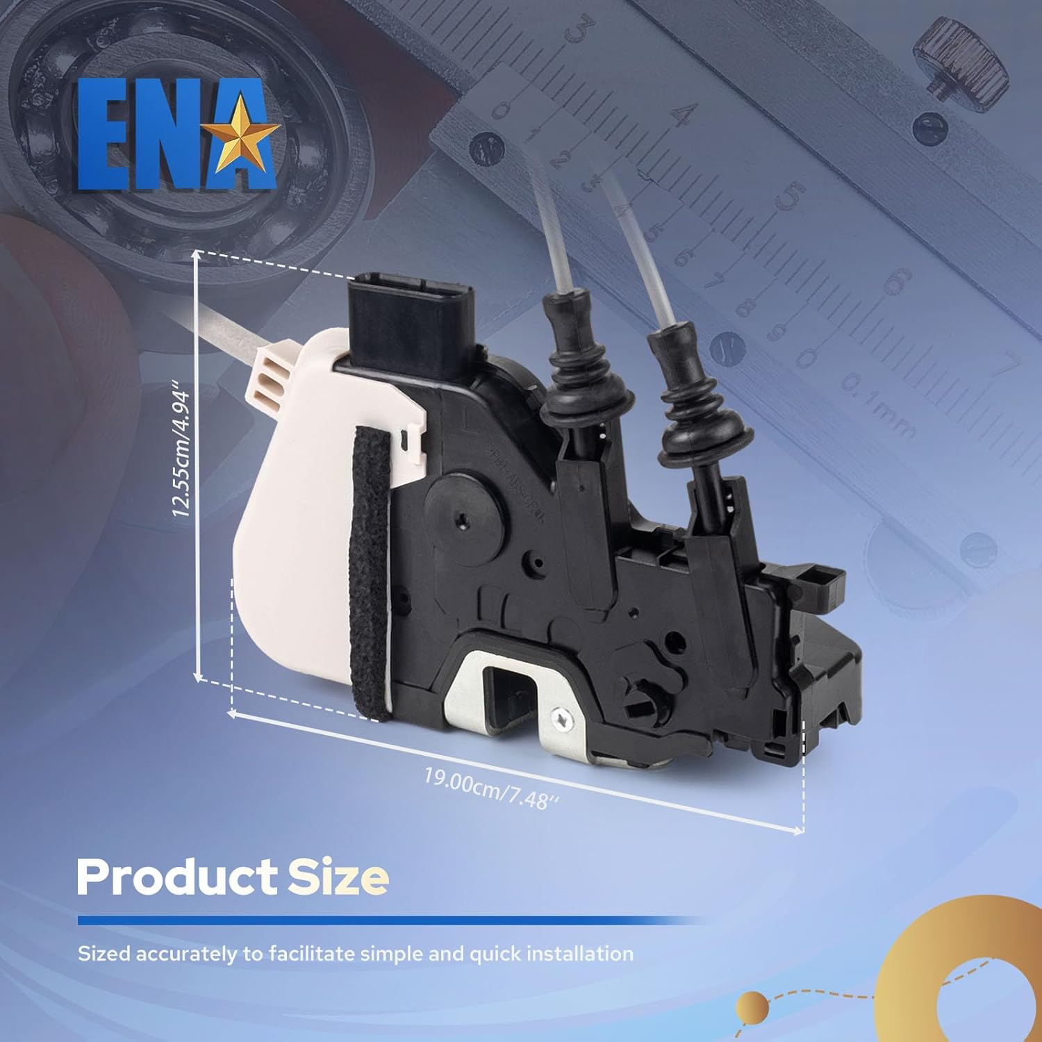 ENA Power Door Lock Latch Actuator Improved Design Rear Left Driver Side Compatible with Hyundai Santa Fe Sport XL 2013 2014 2015 2016 2017 2018 2019 Replacement for 814102W000