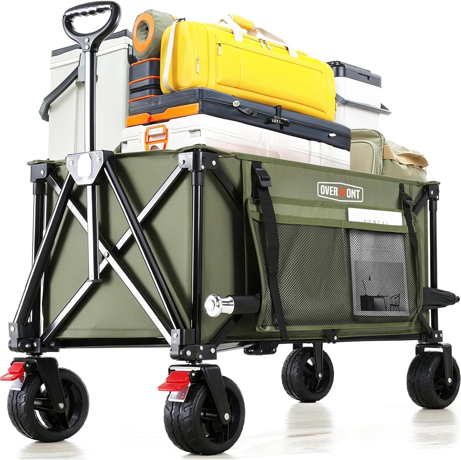 Overmont Collapsible Wagon Cart in green