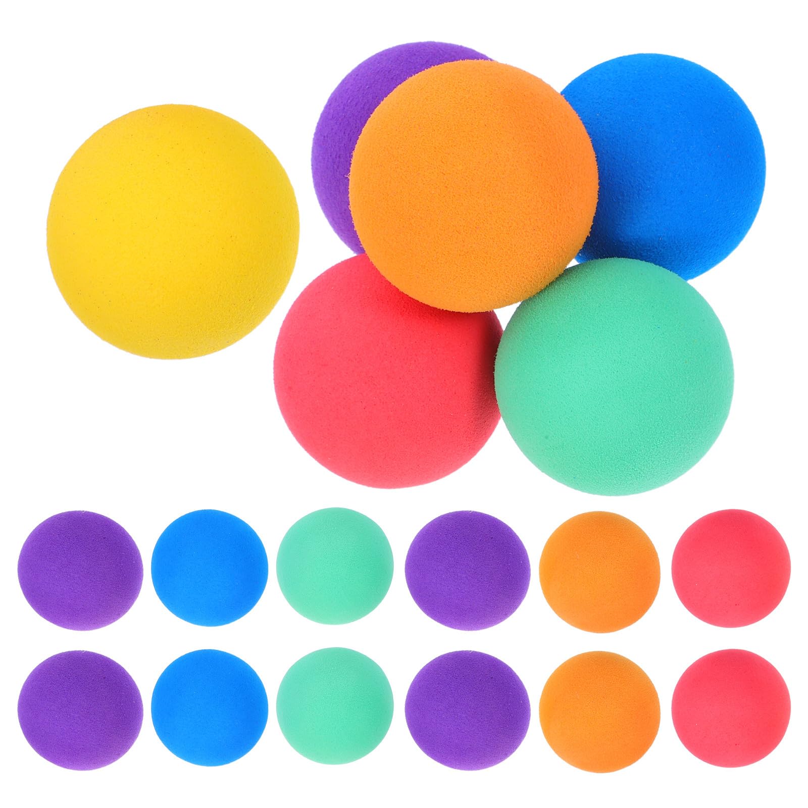 UKCOCO 48Pcs 1.57 Inch Soft Foam Balls: Mini Hard EVA sponge Balls - Lightweight Safe Fillers Toy for Kid Early Education, Bright Colors, Birthday Party for Boys and Girls