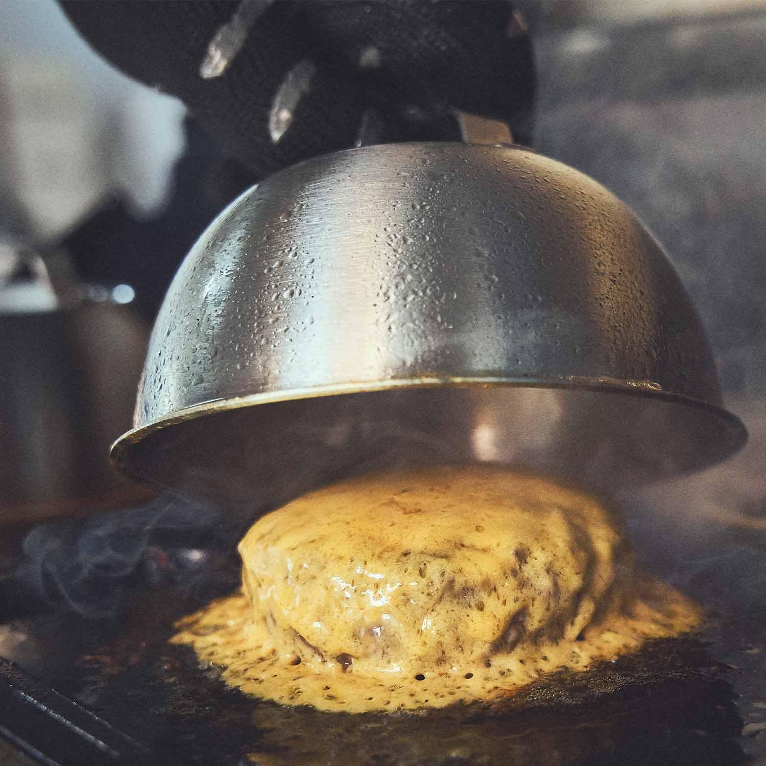 BURNHARD Set de Hamburguesas Acero Inoxidable Smasher, Prensa para Hamburguesas, Espátula de Parrilla, Campanas para Hamburguesas, Recetario, Cuchillo para Panecillos, Brochetas para Hamburguesas –