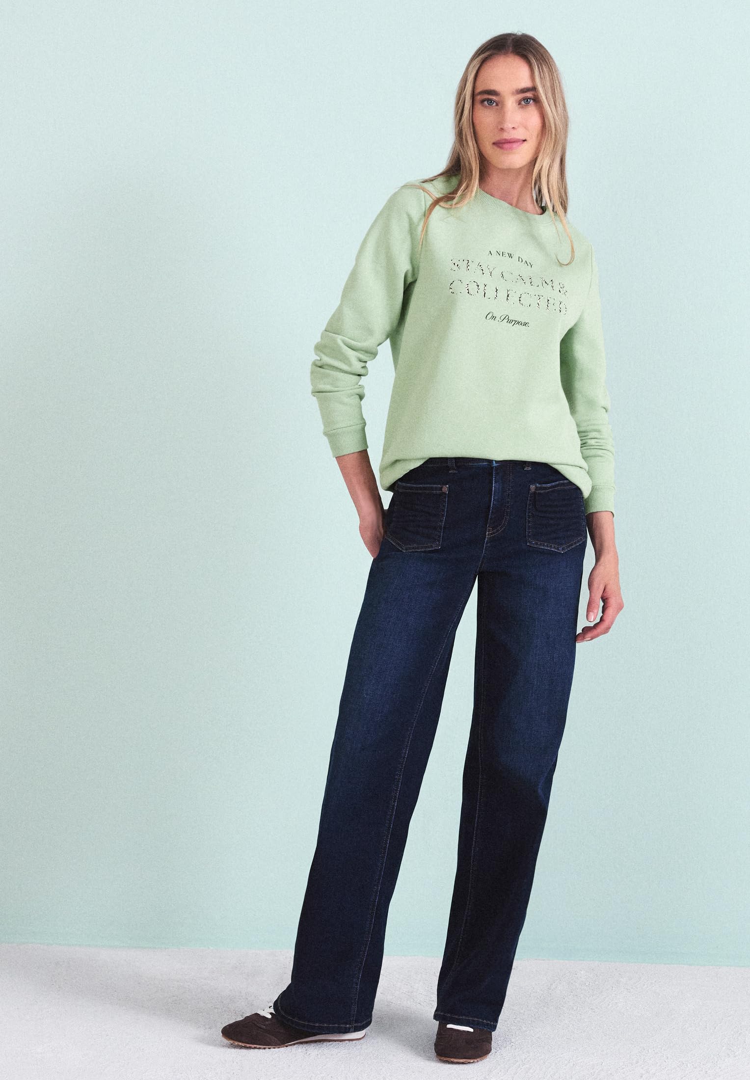 Street One Damen Damen Sweatshirt mit Artwork Sweatshirt mit Artwork (1er Pack)