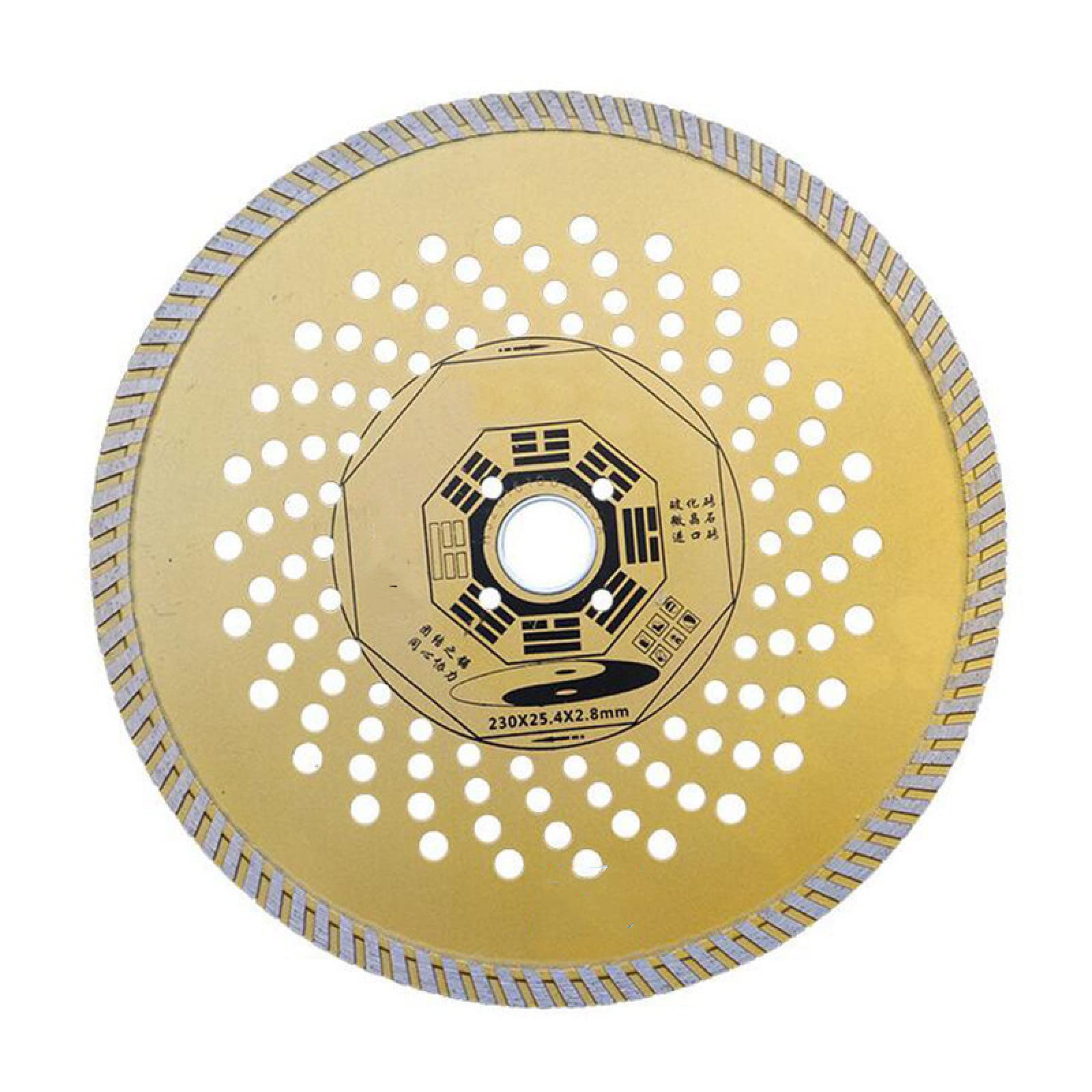 Diamentowa tarcza szlifierska, 9 cali 230 mm * 25,4 * 2,8 Ultracienka diamentowa tarcza tnąca do marmuru Tarcza tnąca do płytek ceramicznych Tarcza diamentowa do cięcia na sucho i mokro MX0