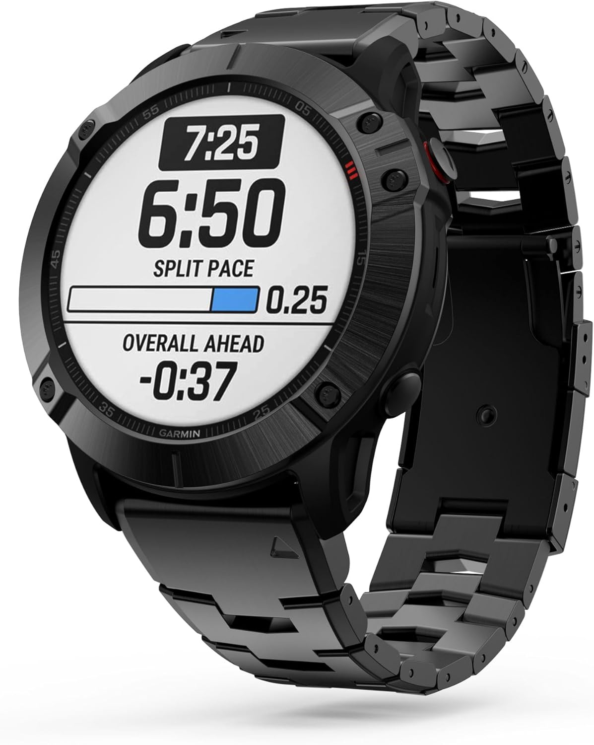 T-ENGINE Titanium Steel Watch Band Compatible with Fenix 7X/6X/5X Plus, 26mm Titanium Metal Quick Release Easy Fit Watch Strap Compatible for Garmin Fenix 7X Pro/6X Pro/5X Plus/Enduro 2/tactix 7 Bands, Black - Image 2