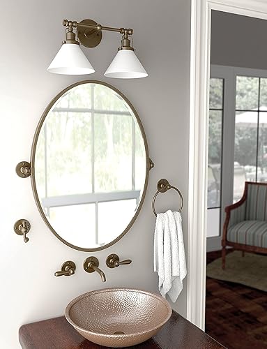 Miniatura 10 de Gatco 4419SM Cafe - Espejo rectangular de pared pequeño, 24 pulgadas de alto x 23.5 pulgadas de ancho, cromado