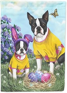 PPP3037GF Boston Terrier Easter Bunny Flag