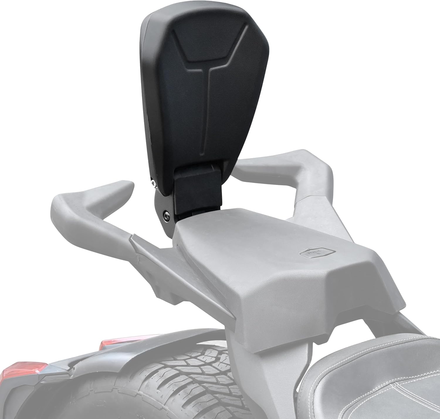 SAUTVS Black Foldable Passenger Backrest for Can-Am Ryker, Cast Aluminum Black Sport Passenger Back Rest Kit for Can Am Ryker 600 900 & Ryker Rally 2019-2023 Accessories (Replace #219400843)