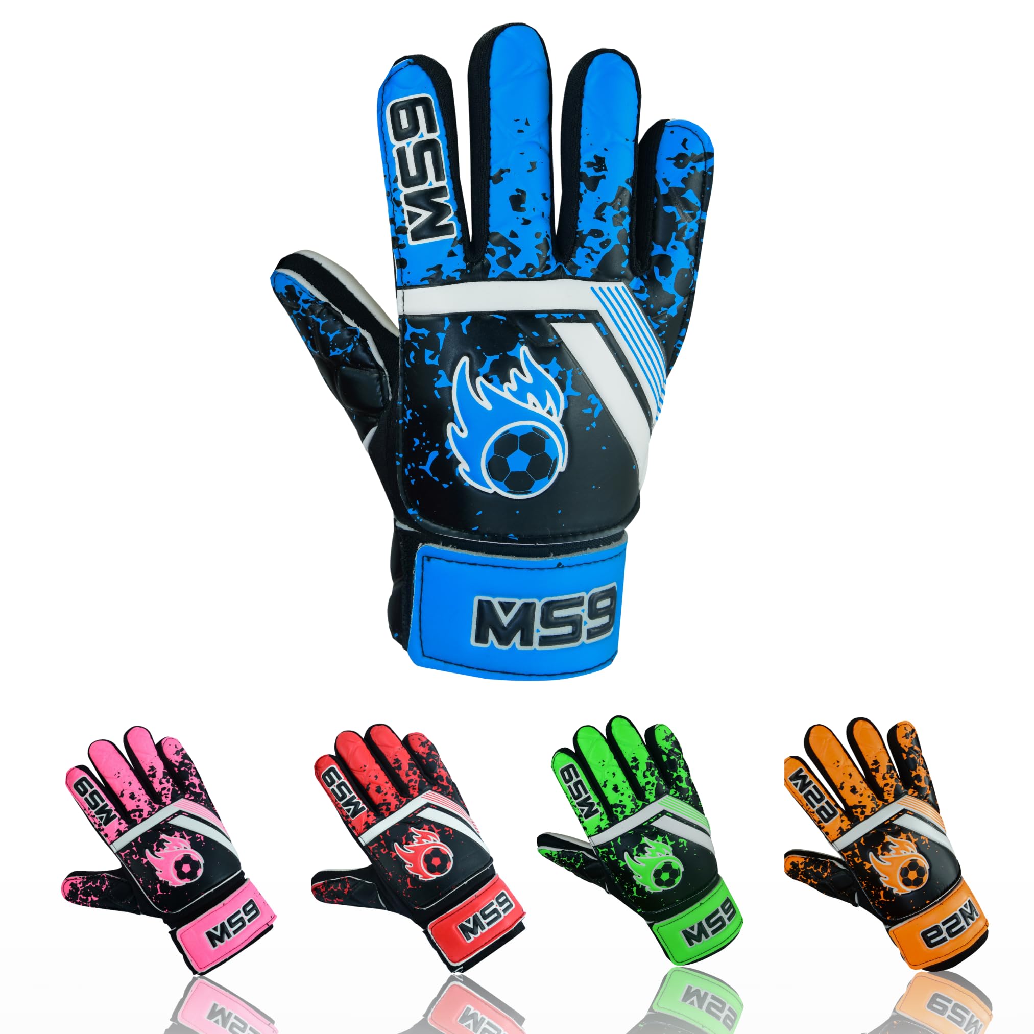 MS9 Kids Boys Children's Junior Football Goalkeeper Sports Soccer Goalie Gloves โ image 1