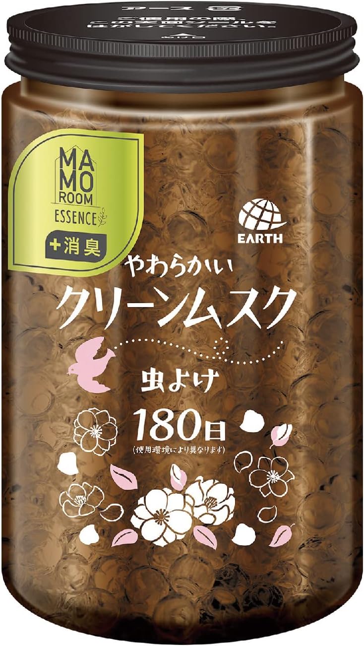 マモルーム エッセンス 虫よけパール 180日用 やわらかいクリーンムスク 置くだけ 虫よけ 消臭 芳香剤 置き型 虫除け 室内
