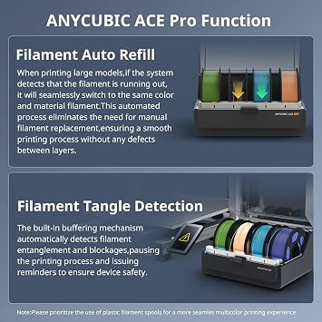 (Bundle Anycubic Kobra 3 Max Combo 3D Printer) Large Printing Volume Multicolor 3D Printer, 600mm/s High-Speed Printing Precise Auto-Leveling & Anti-Skip Upgrade 420 * 420 * 500mm Print Volume