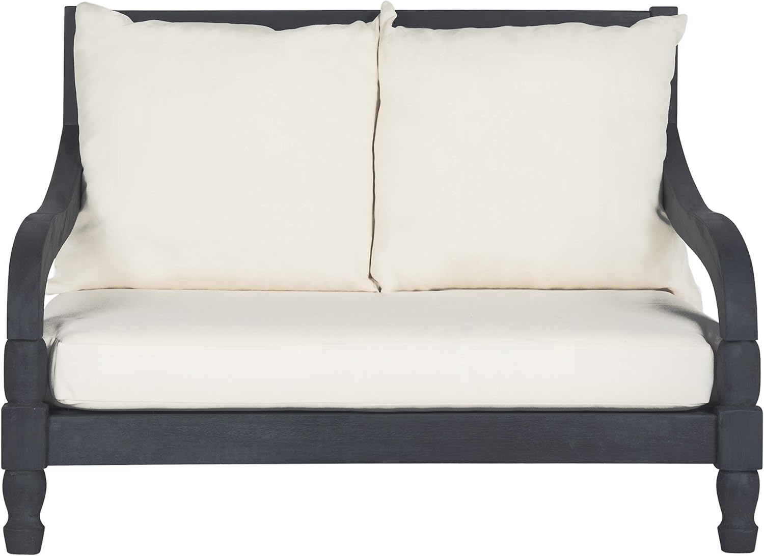 Safavieh PAT6740K Outdoor Collection Pomona Grey Lounger Lounge Chair, Dark Slate Gray/Beige : Everything Else