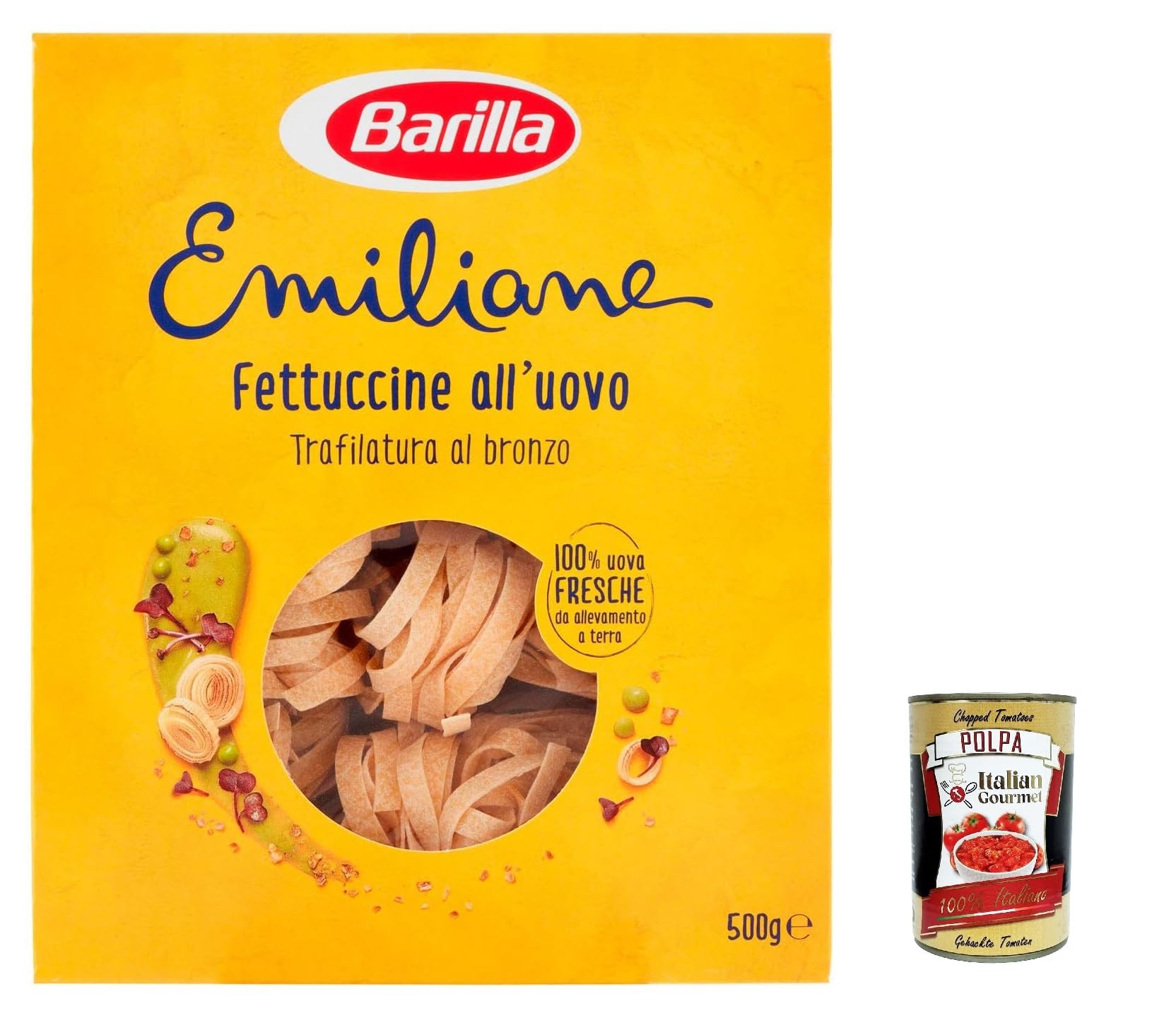 Italian Gourmet Le Emiliane Fettuccine pâtes aux œufs 12 x 500g