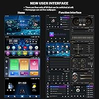 Vista 4 de Joying 10.1 HD Head Unit Android 10 Single Din Car Stereo Touch Screen Car Radio 4GB+64G with GPS Navigation, Wiress CarPlay and Wiress Android