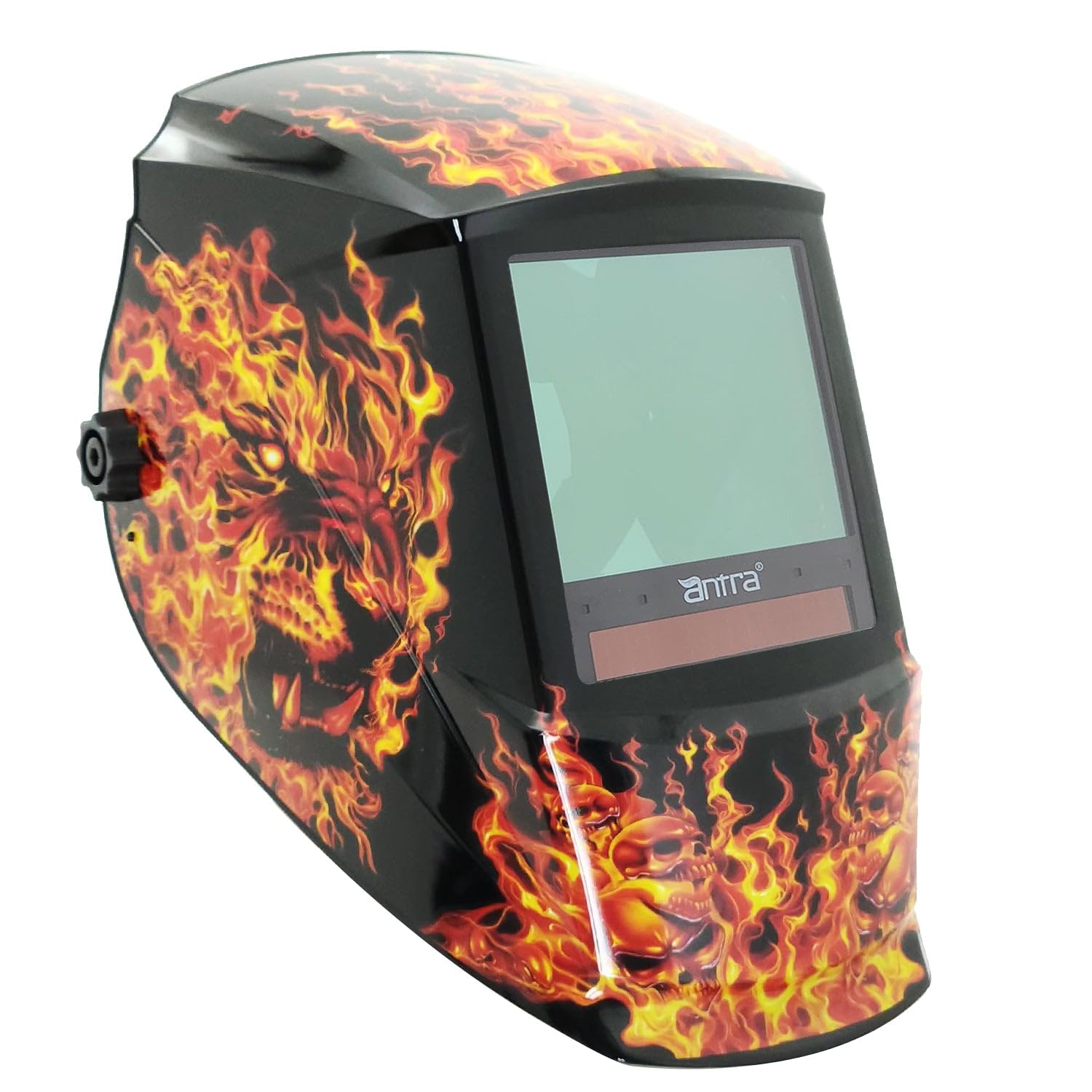 Antra True Color AH7-860-6404 Schweißhelm AH7-860-6404 mit Solarenergie, WIG, MIG/MAG, MMA, Plasmaschleifen, 6 + 1 zusätzliche Objektivabdeckungen