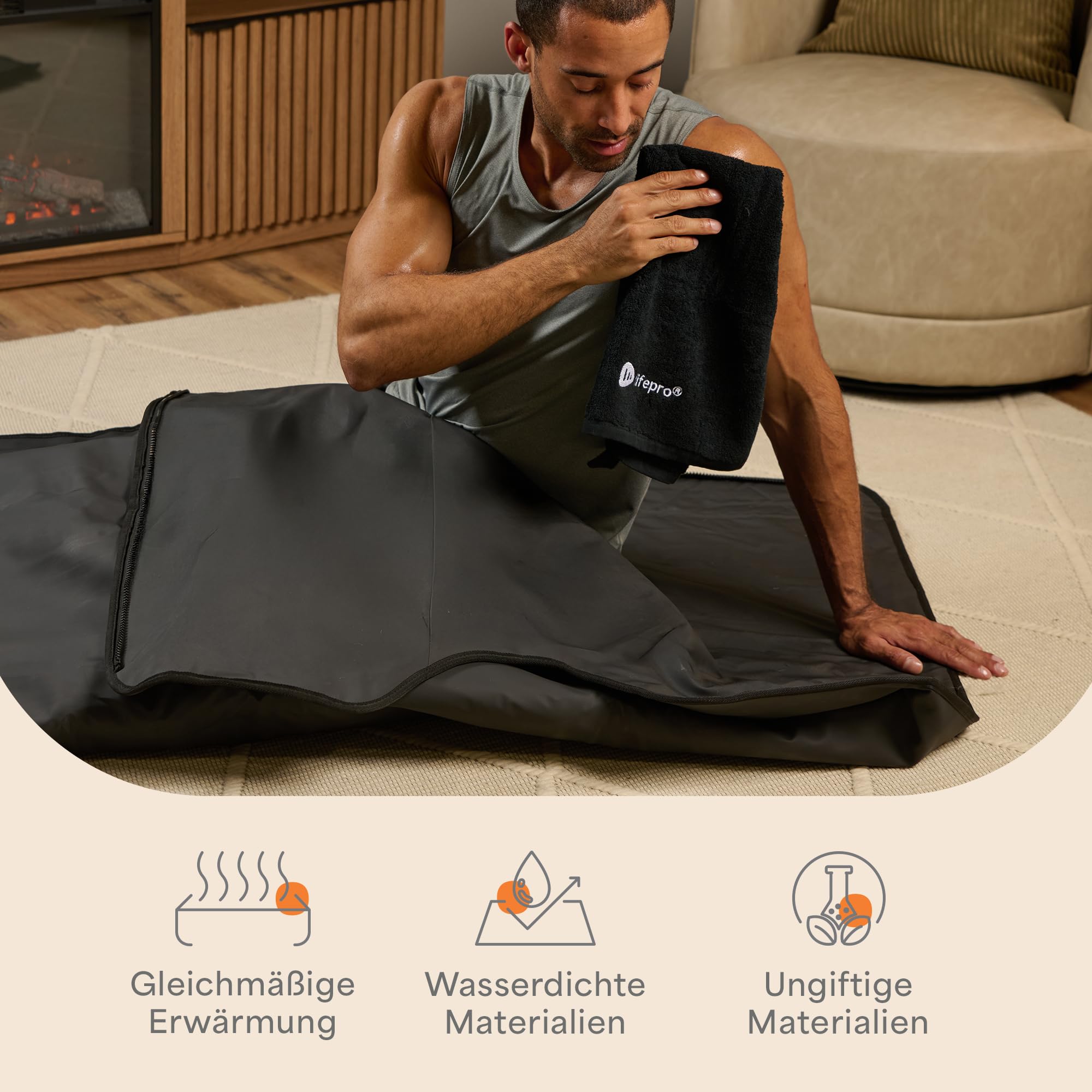 LifePro Infrarot Saunadecke – 9 Stufen Low EMF Ganzkörperwärme für Zuhause