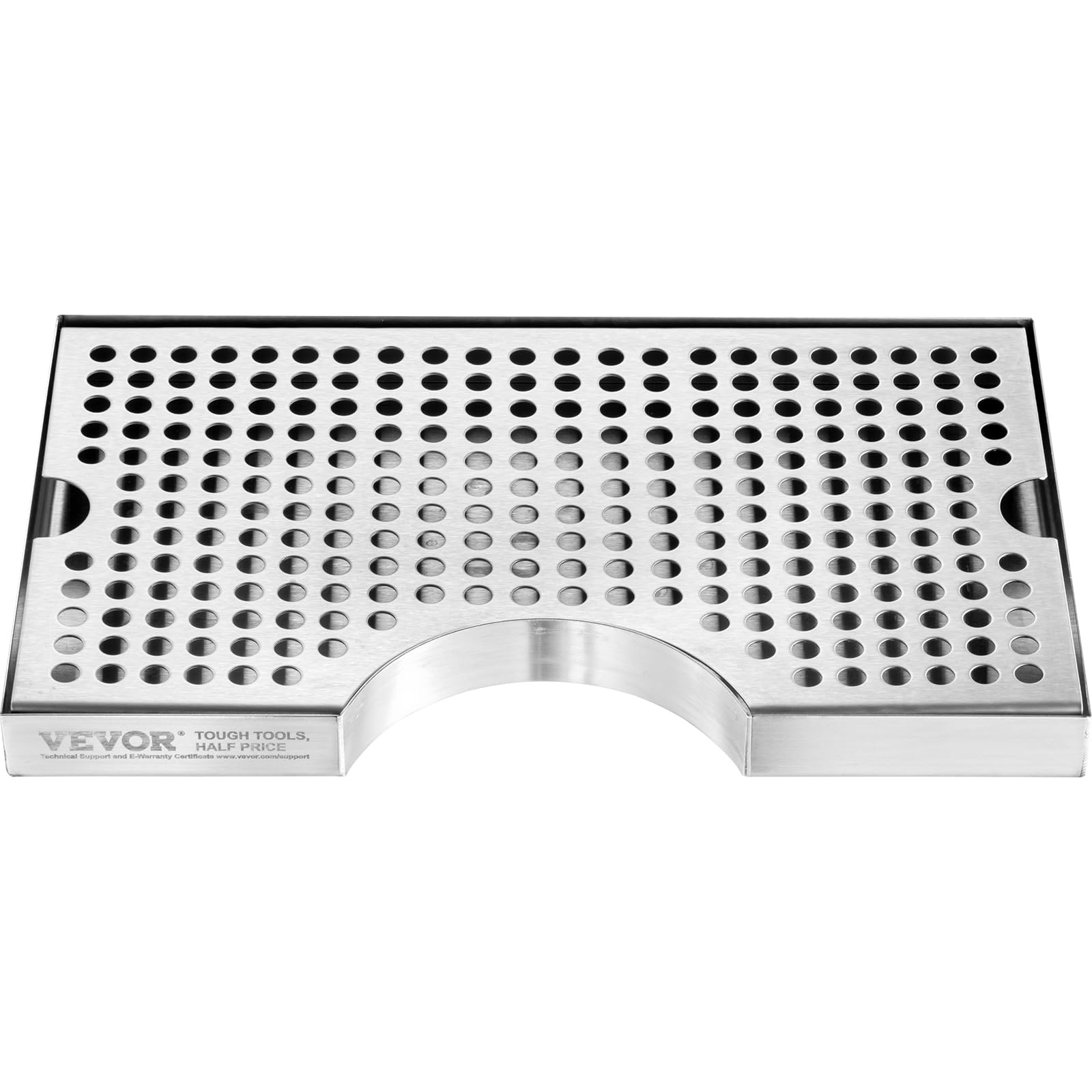 VEVOR Bandeja de Goteo de Cerveza, Bandejas de Goteo de Barril de Acero Inoxidable 304 con 4 Almohadillas de Goma Antideslizantes y Cubierta, Resistente al Calor y al Frío para Bar, Restaurante