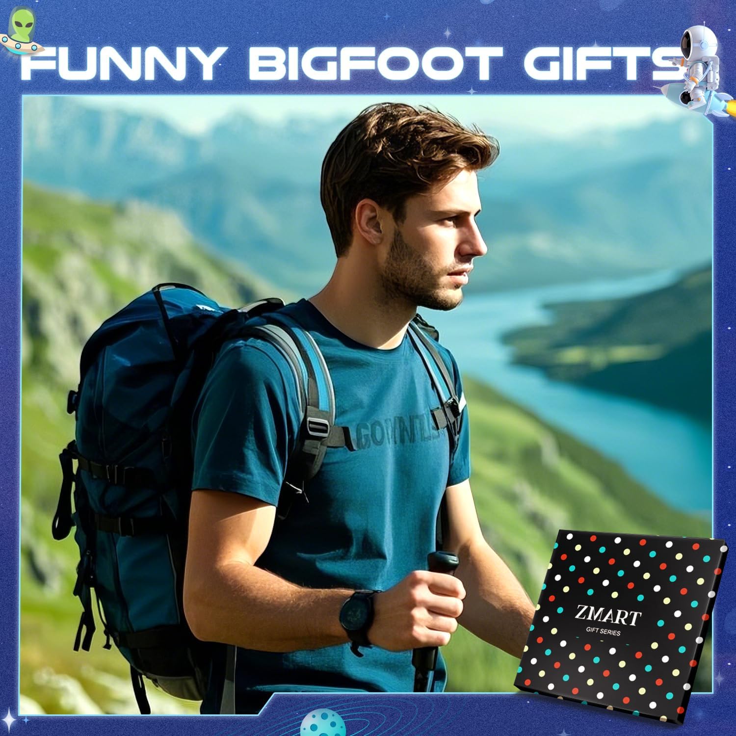 Zmart Funny Space Gifts - Astronaut & Alien Socks, UFO Socks for Adults for Men Teens - Image 7