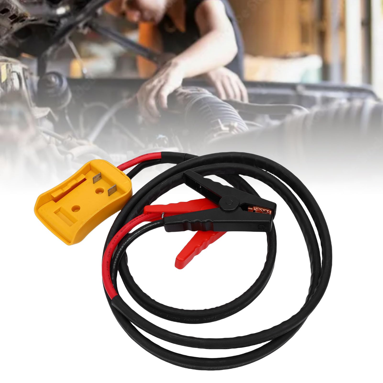 Akozon Cable de Arranque para Batería de Coche, Cable de Silicona 8AWG, de Arranque Automotriz a Prueba de Calor para SUV, Camiones Ligeros (5.9FT)