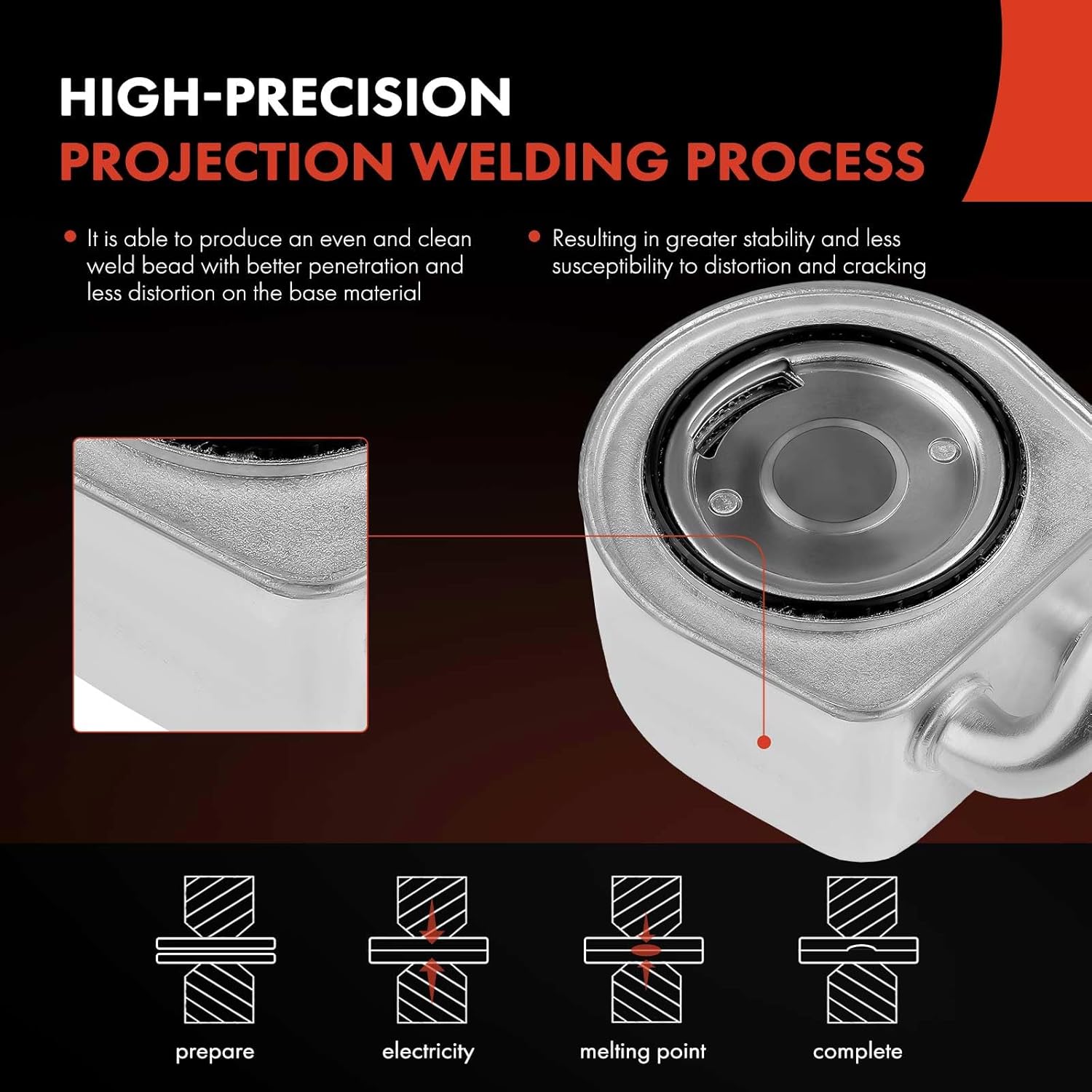 A-Premium Engine Oil Cooler Compatible with Ford Escape 2001-2007 Mercury Mariner 2005-2007 3.0L