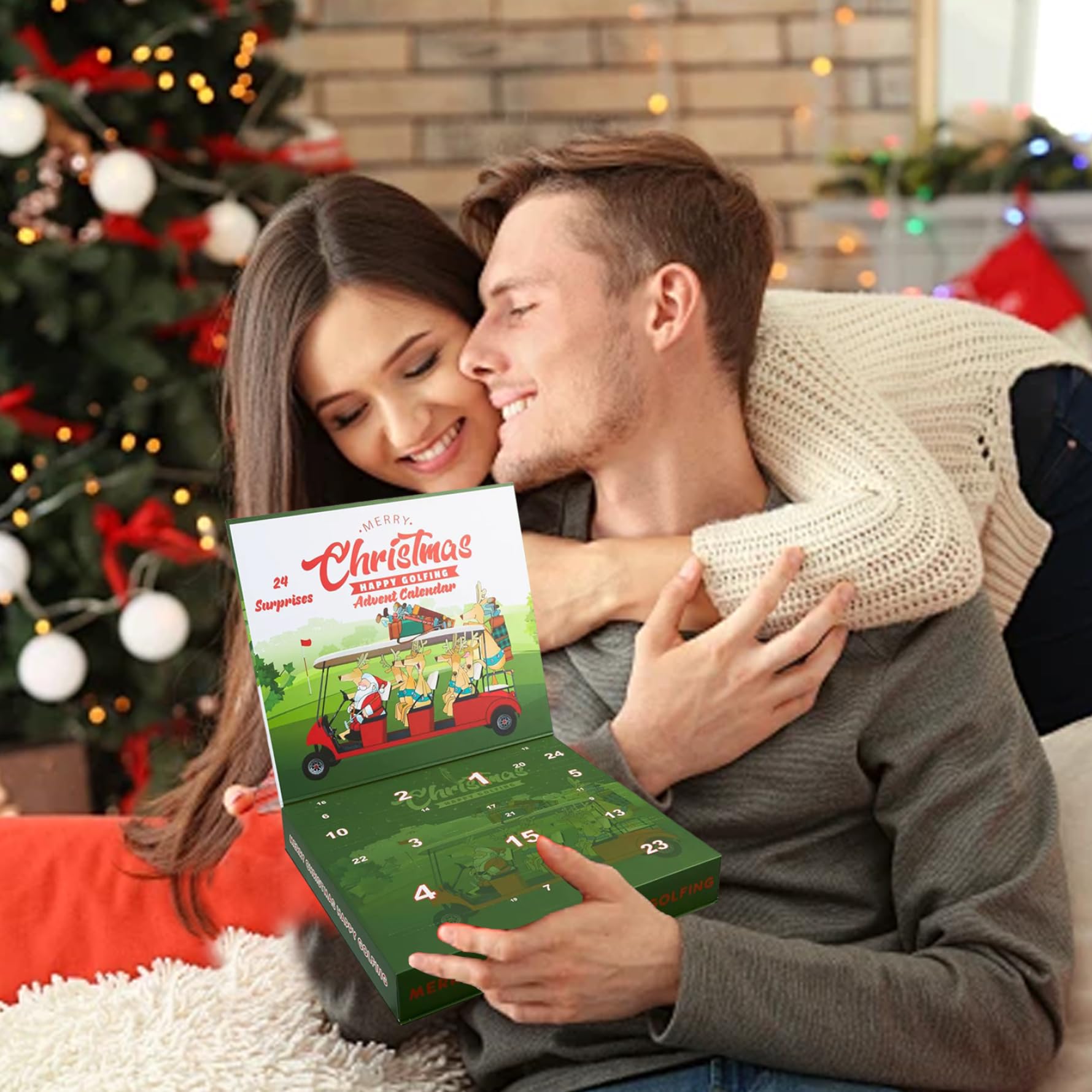 Calendario de Adviento de Golf 2025, 24 días, accesorios y herramientas de golf, calendario de cuenta atrás navideña, conjunto para marido, papá, novio, amantes, sorpresas navideñas, decoracione