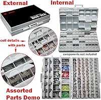 Vista 8 de AideTek BOXALL96 96 Lids Enclosure SMD SMT Parts Organizer Surface Mount Box Labels