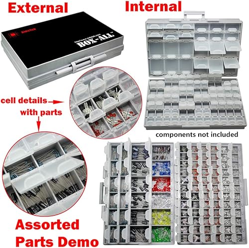 Miniatura 5 de AideTek BOXALL96 96 Lids Enclosure SMD SMT Parts Organizer Surface Mount Box Labels