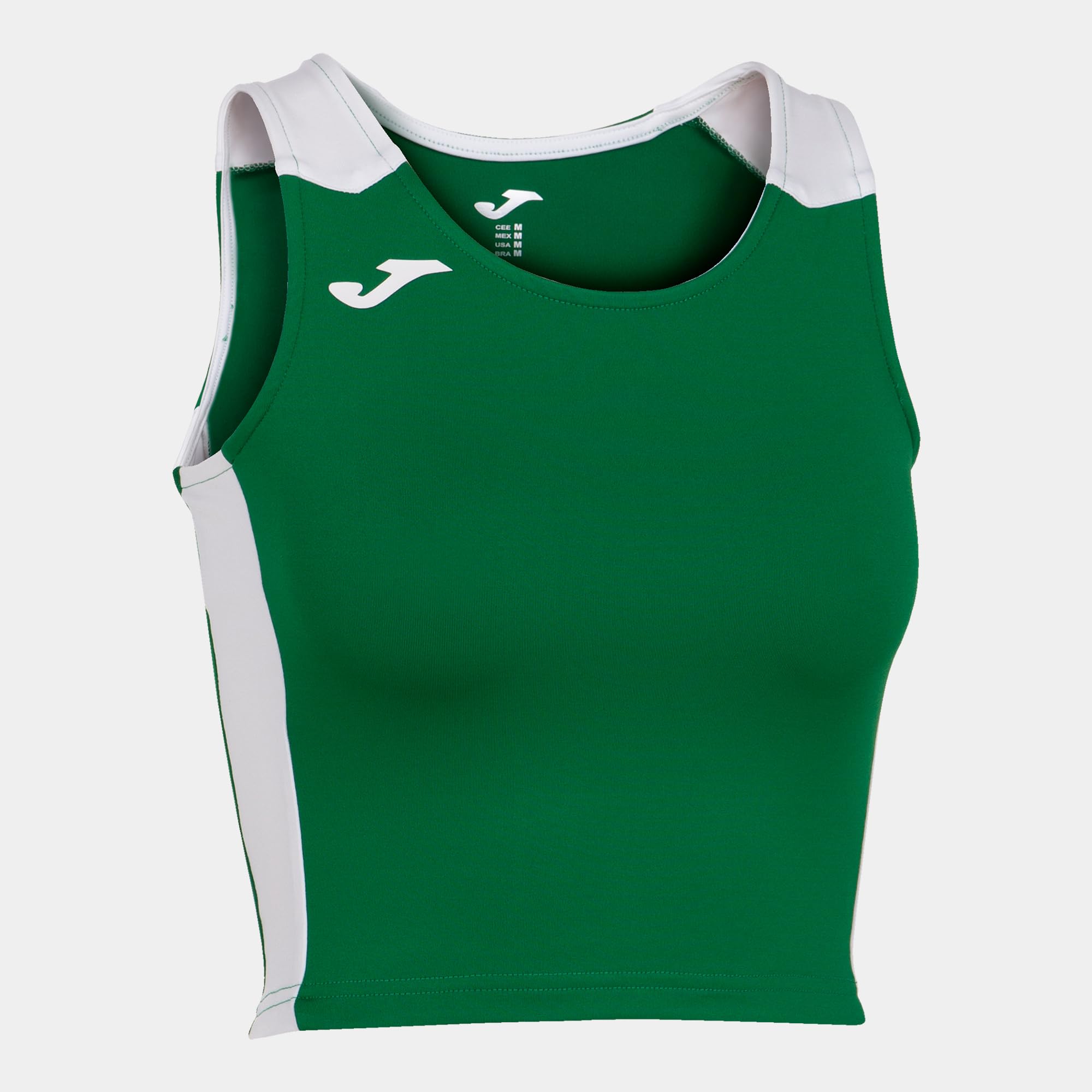 Joma Women's Running Top, XS - XL, Lightweight and Breathable Sports Bra - Record II Green White
