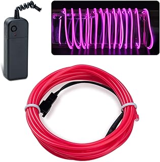 Lychee Flexibel 15 ft 5 m Neon Beleuchtung Draht Lichtschlauch Leuchtschnur EL Kabel Wire mit 3 Modes für Partybeleuchtung...
