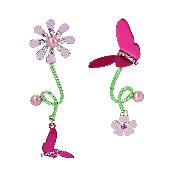 Betsey Johnson Butterfly Mismatch Earrings