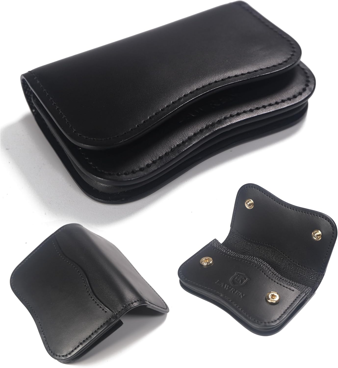 ミカド] 名刺入れ 黒桟革 極み 名刺入れ 和柄 和モダン