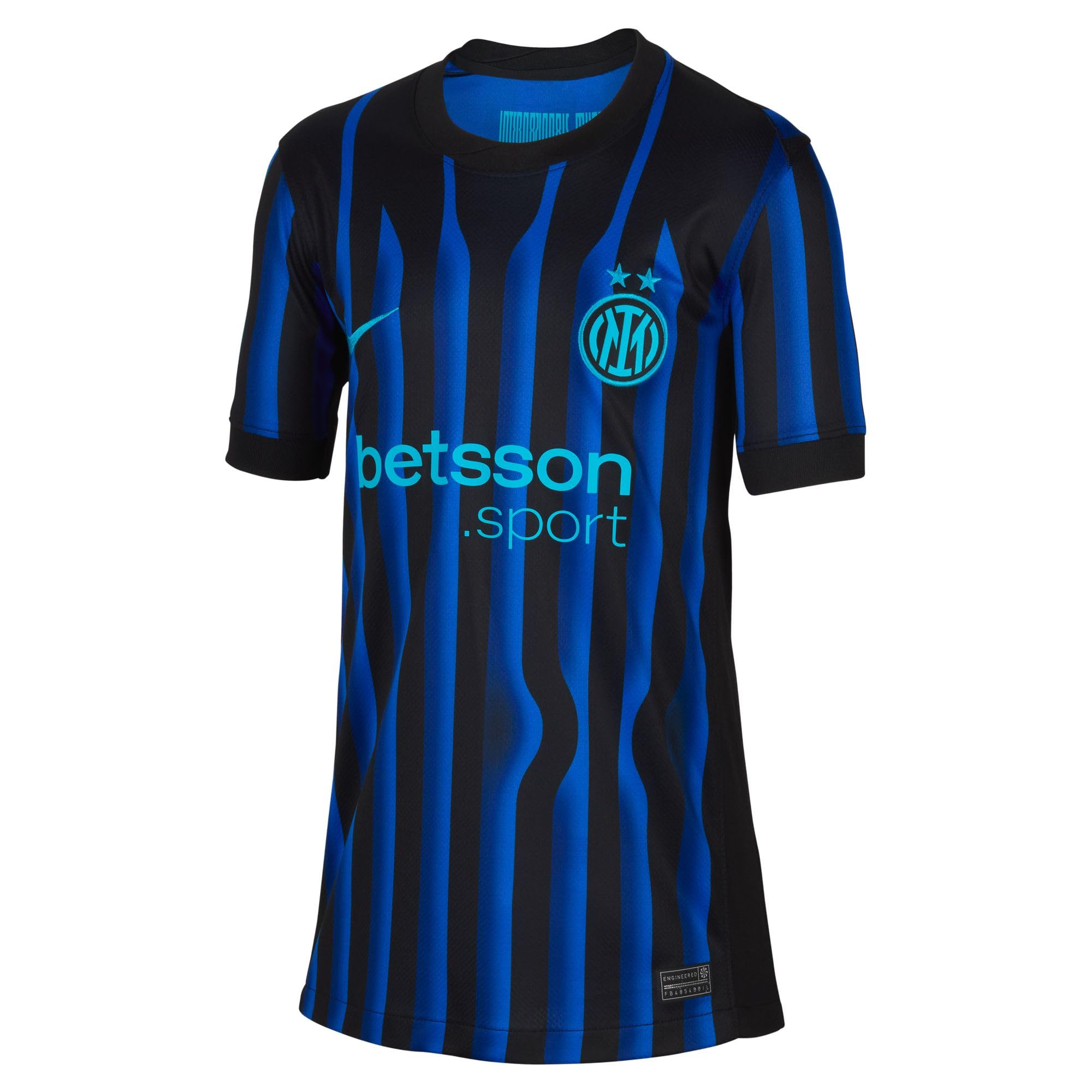 Inter Milan 2025/26 Stadium Home Replica Football Jersey with Nike Dri-FIT Technology for Older Kids, HJ5289