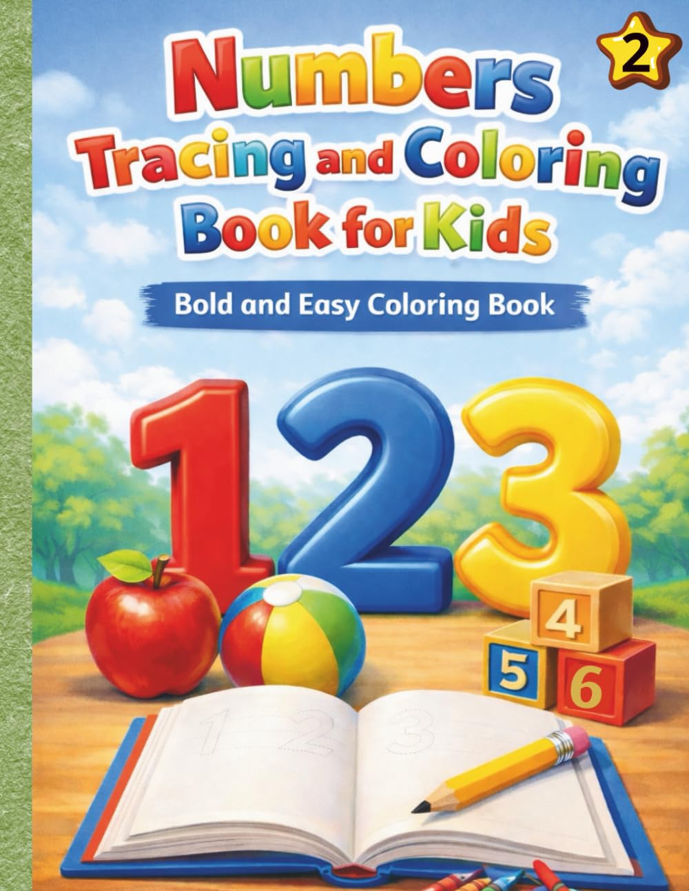 Numbers Tracing and Coloring Book for Kids: Bold and Easy Coloring Book (Children's coloring world)