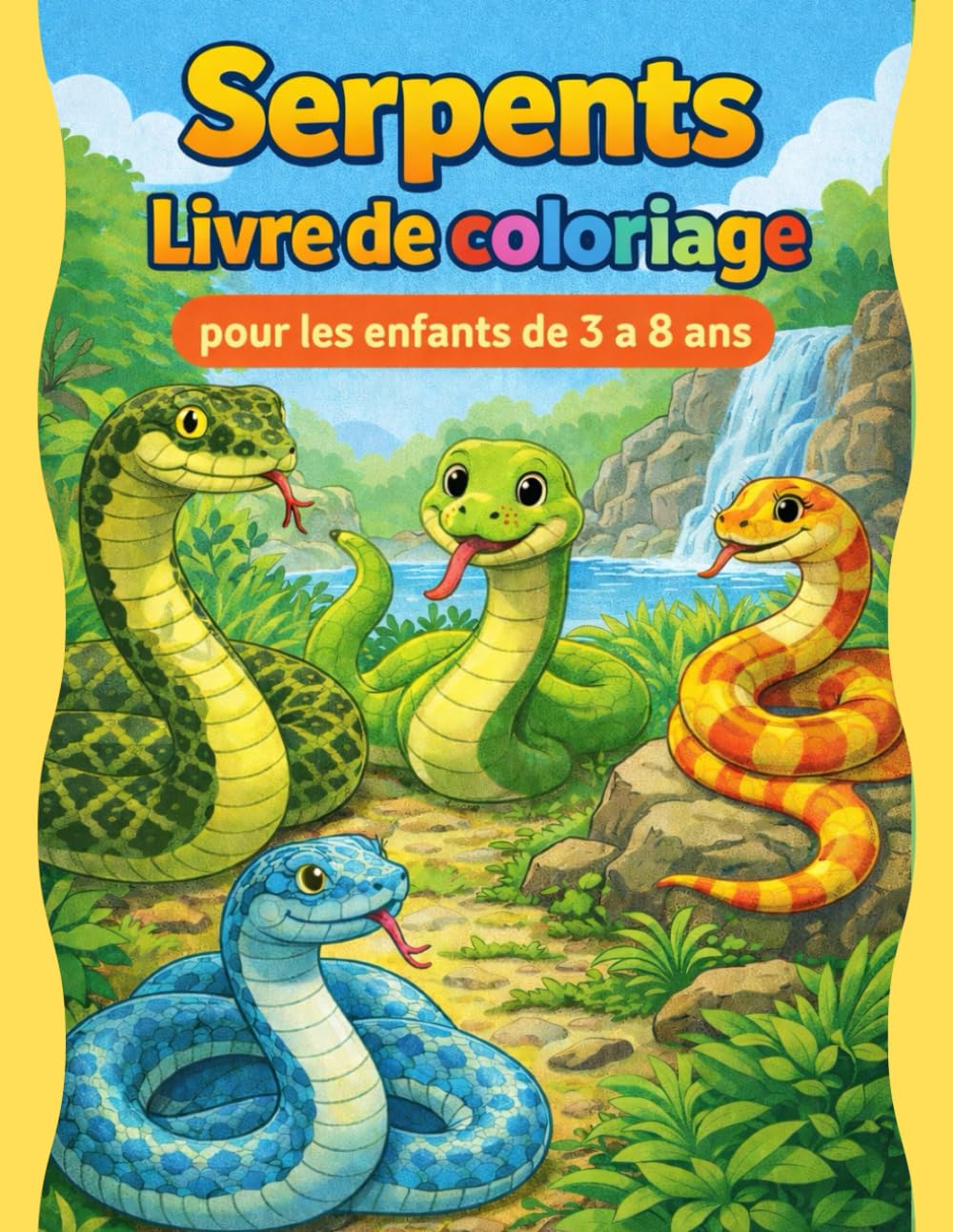 SERPENTS – Livre de coloriage pour enfants de 3 à 8 ans: SERPENTS – Livre de coloriage pour enfants de 3 à 8 ans