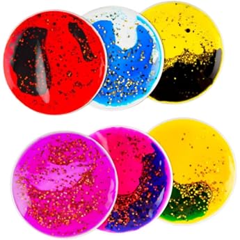 Generic Set of 6 Soft Gel Liquid Toys Liquid Fidget Movement Toys Classroom Prizes Toy Circle Fidget Toy Sensory Ability