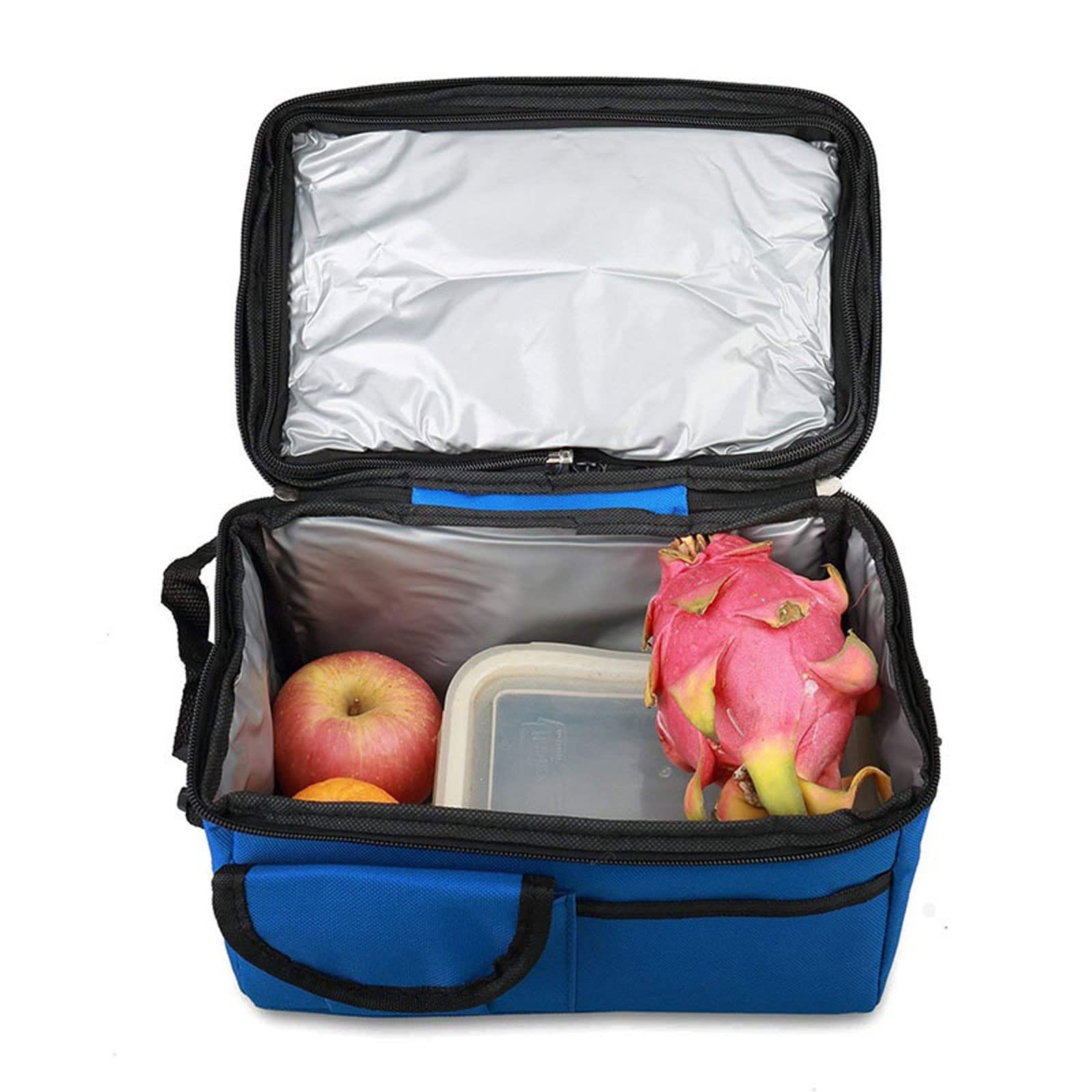 Isolierte Lunchtasche, doppelte Isolierpackung, Isoliertasche für Lebensmittel, Lunch-Kühler