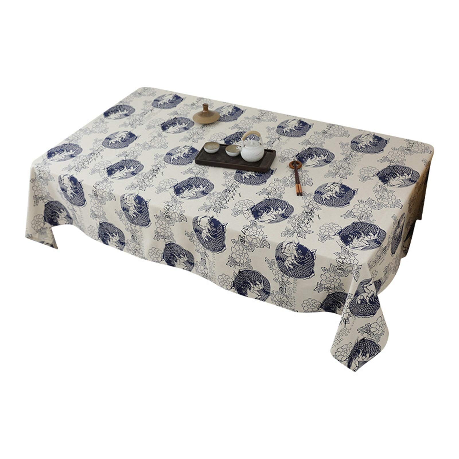 Nappe carpe 145x200cm évite les tables ternes avec son coton moderne