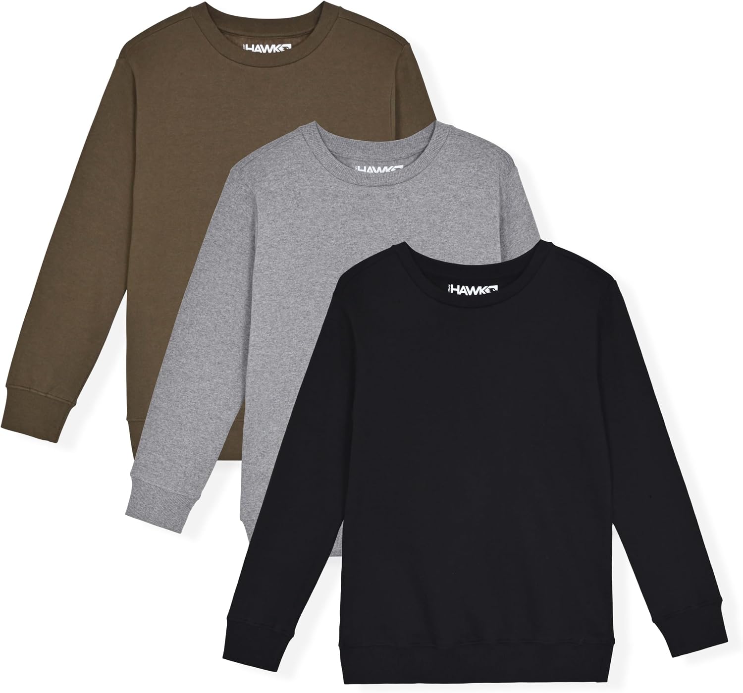 TONY HAWK Boys Sweatshirts for Kids Crew Neck Sweater | 2 Pack and 3 Pack Fleece Sweatshirts for Boys