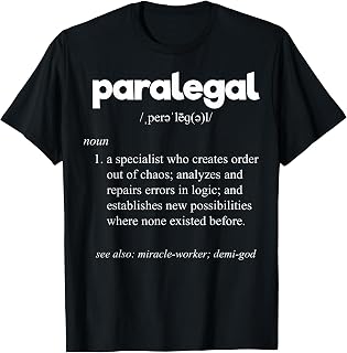 Hilarious Paralegal Meaning Description Legal Assistant Fan T-Shirt