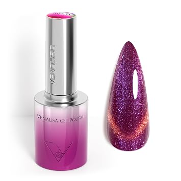VENALISA Red Pink Cat Eye Gel Nail Polish 1 Pcs 10ML Glitter Holographic Magnetic Gel Polish Soak Off Salon Manicure DIY at Home Nail Art For Girls Women