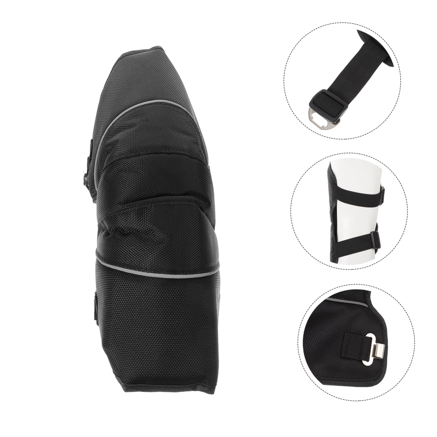 Beavorty Fahrrad Schutzausrüstung Biker Motorrad -kniewächter Motocross-knieschoner Sportkniegeleiger Plus Knie Sportpolster Abdeckung Black Oxford-stoff