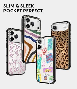 CASETiFY Compact Magsafe iPhone 17 Pro Case [Lightweight/Slim Fit/Compatible with Magsafe] - Pink Dainty Florals - Clear Black