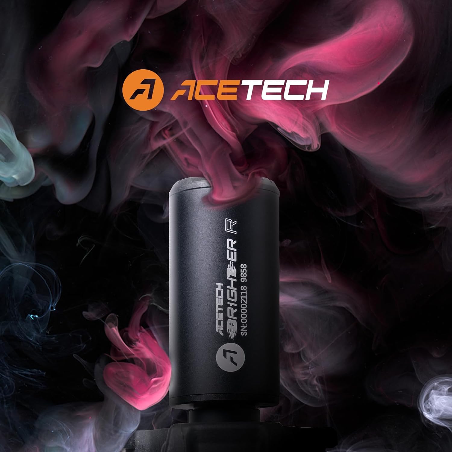 ACETECH Airsoft Pistol/Rifle Tracer Unit 14mm CCW Negative Thread with M14- to M11+ Adaptor LED Lighting Effect Glow in The Dark for Green/Red BB