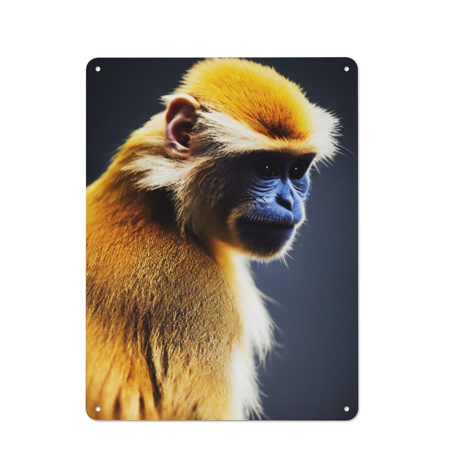 Junmoney Yellow Monkey Tin Sign 40X30cm With For Home Bar Wall, Vintage Decor, For Garage, Workshop And Man Cave Decoration