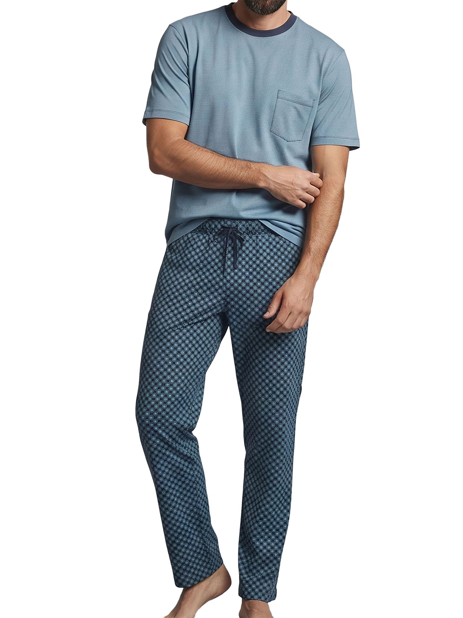 Ammann Camiseta de Hombre, pantalón Largo Night & Relax | S-5XL